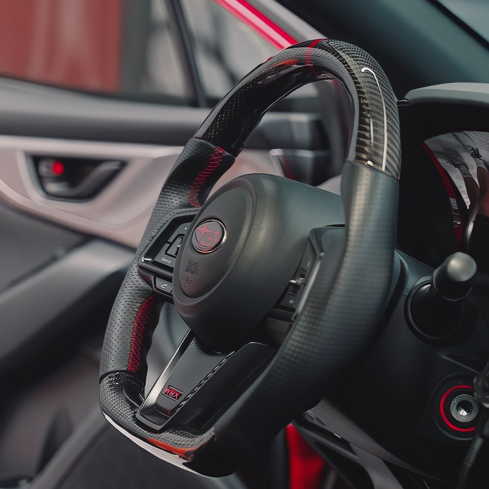 2022 + Subaru WRX Carbon Fiber Steering Wheel - AeroflowDynamics