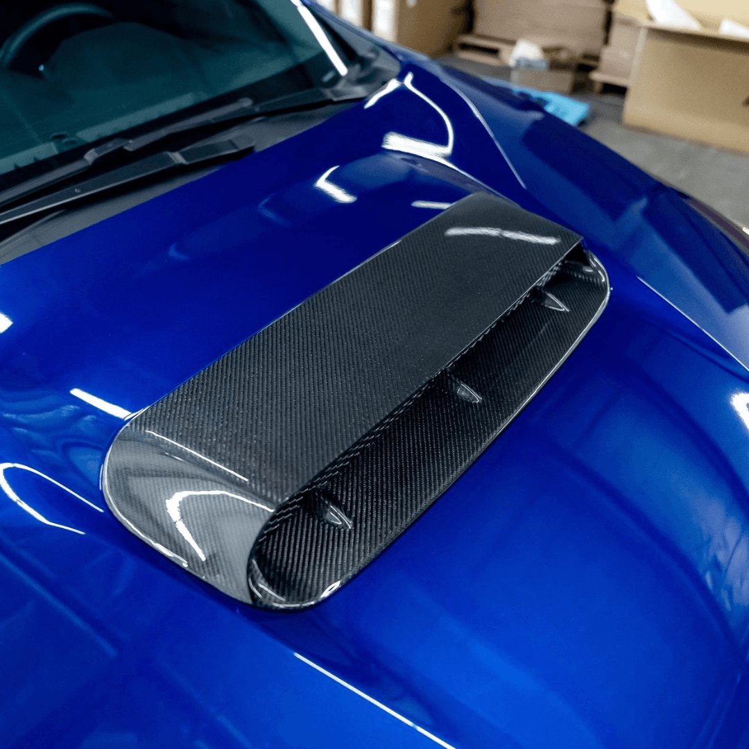 H-style carbon fiber hood scoop for 2022 Subaru WRX (1 inch taller